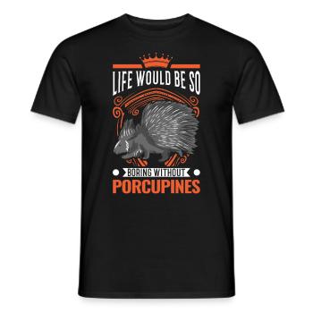 Porc-épic Cadeau Porc-épic - T-shirt homme - noir - Devant - AI Model Male 178 light (178cm)