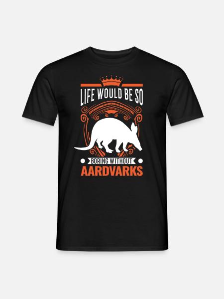 Erdferkel Geschenk Aardvark - Männer T-Shirt - Schwarz