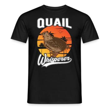Caille Whisperer Caille Cadeau d’éleveur - T-shirt homme - noir - Devant - AI Model Male 178 light (178cm)