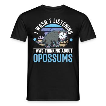 Opossum Possum Beutelratte - Männer T-Shirt - Schwarz - Vorne - AI Model Male 178 light (178cm)