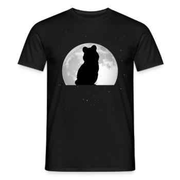 Quokka Moon Kangourou à queue courte - T-shirt homme - noir - Devant - AI Model Male 178 light (178cm)