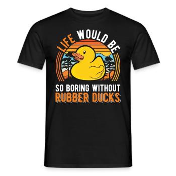 canard en caoutchouc cadeau canard en caoutchouc canard en caoutchouc - T-shirt homme - noir - Devant - AI Model Male 178 light (178cm)