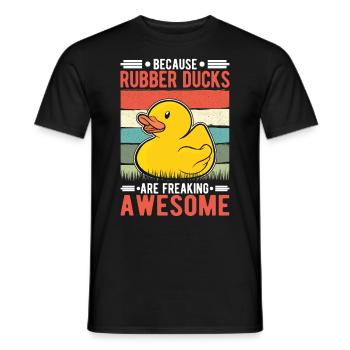 Parce que les canards en caoutchouc sont impressionnants - T-shirt homme - noir - Devant - AI Model Male 178 light (178cm)
