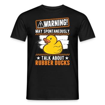 Peut parler spontanément de Rubber Ducks - T-shirt homme - noir - Devant - AI Model Male 178 light (178cm)
