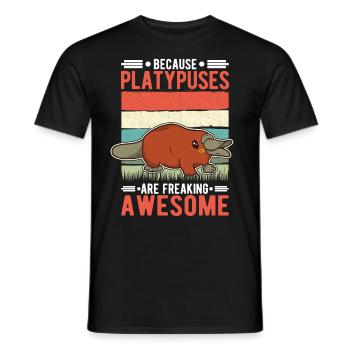 Platypus Gift Platypus - Men's T-Shirt - black - Front - AI Model Male 178 light (178cm)