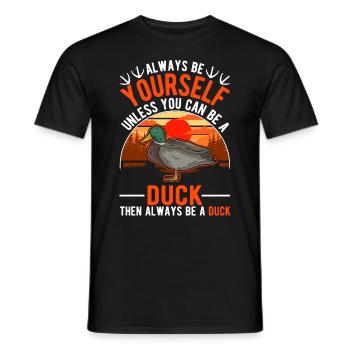 Canard Cadeau Canard Éleveur de Canard - T-shirt homme - noir - Devant - AI Model Male 178 light (178cm)