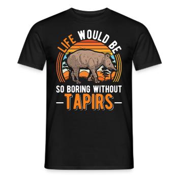 La vie serait si ennuyeuse sans Tapirs - T-shirt homme - noir - Devant - AI Model Male 178 light (178cm)