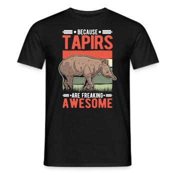 Because Tapirs are freaking awesome - Männer T-Shirt - Schwarz - Vorne - AI Model Male 178 light (178cm)