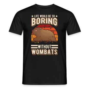 Australischer Wombat - Männer T-Shirt - Schwarz - Vorne - AI Model Male 178 light (178cm)