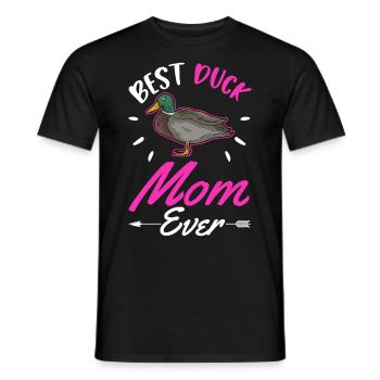 Best Duck Mom Ever Enten Mama - Men's T-Shirt - black - Front - AI Model Male 178 light (178cm)