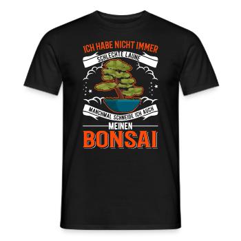 Japanischer Bonsai Bonsaibaum - Männer T-Shirt - Schwarz - Vorne - AI Model Male 178 light (178cm)