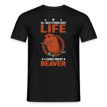 Cadeau Castor Beaver Dam Castor - T-shirt homme - noir - Devant - AI Model Male 178 light (178cm)