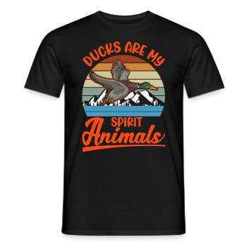 Canard Animal Éleveur de Canard - T-shirt homme - noir - Devant - AI Model Male 178 light (178cm)