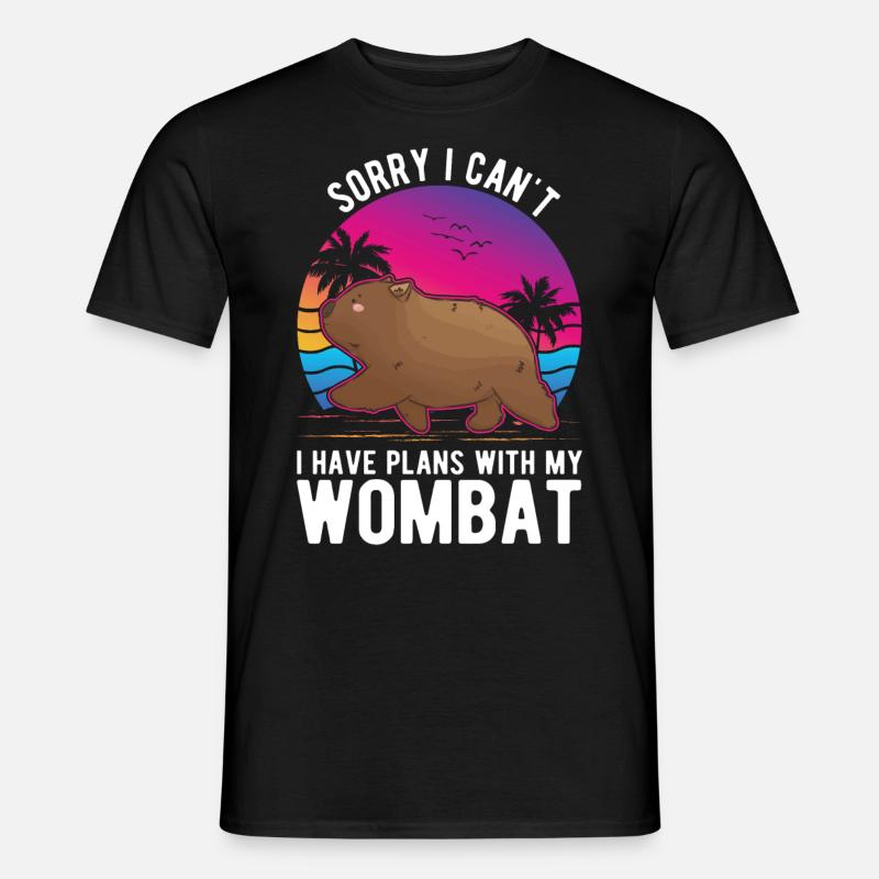 Australischer Wombat - Männer T-Shirt - Schwarz