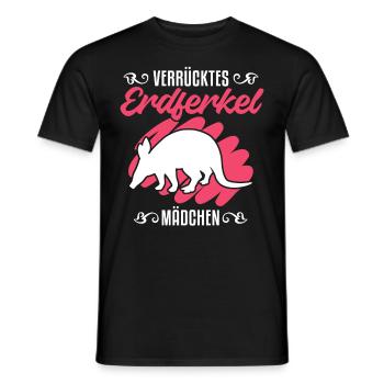 Verrücktes Erdferkel Mädchen - Männer T-Shirt - Schwarz - Vorne - AI Model Male 178 light (178cm)