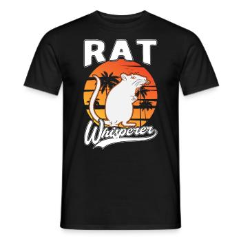 Ratten Flüsterer Hausratte Rattenbesitzer - Männer T-Shirt - Schwarz - Vorne - AI Model Male 178 light (178cm)