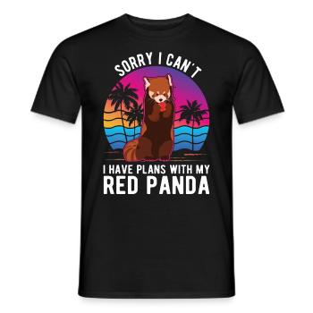 Panda roux Cadeau Panda roux - T-shirt homme - noir - Devant - AI Model Male 178 light (178cm)