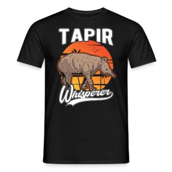 Tapir Flüsterer - Männer T-Shirt - Schwarz - Vorne - AI Model Male 178 light (178cm)