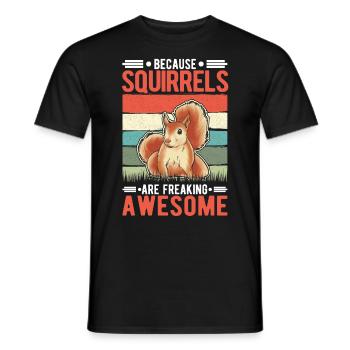 Cadeau Écureuil Écureuil Gris Écureuil - T-shirt homme - noir - Devant - AI Model Male 178 light (178cm)
