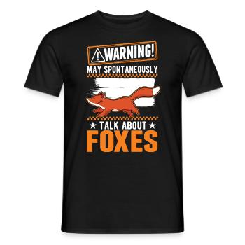 Avertissement Fox Gift Arctic Fox Redfucks - T-shirt homme - noir - Devant - AI Model Male 178 light (178cm)