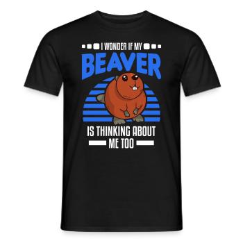 Cadeau Castor Beaver Dam Castor - T-shirt homme - noir - Devant - AI Model Male 178 light (178cm)