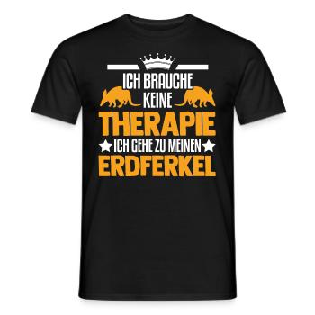 Erdferkel Therapie Aardvark - Männer T-Shirt - Schwarz - Vorne - AI Model Male 178 light (178cm)