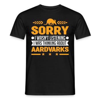 Erdferkel Geschenk Aardvark - Männer T-Shirt - Schwarz - Vorne - AI Model Male 178 light (178cm)