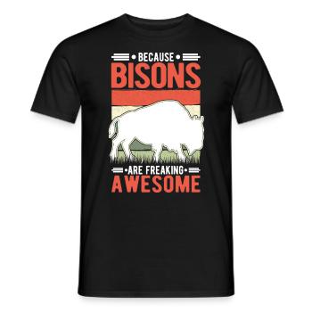 Buffalo Gift Bison Water Buffalo Buffalo - Men's T-Shirt - black - Front - AI Model Male 178 light (178cm)