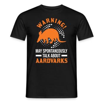 Avertissement Aardvark Cadeau Aardvark - T-shirt homme - noir - Devant - AI Model Male 178 light (178cm)