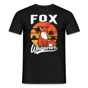Fuchsflüsterer Fox Whisperer Fuchs - Men's T-Shirt - black - Front - AI Model Male 178 light (178cm)