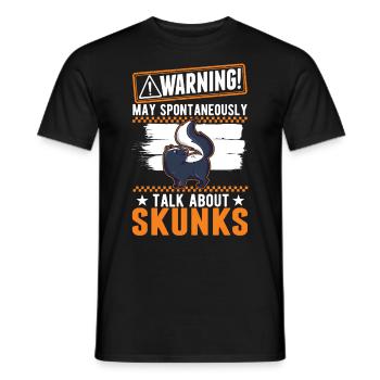Warnung Stinktier Besitzer Skunk - Männer T-Shirt - Schwarz - Vorne - AI Model Male 178 light (178cm)