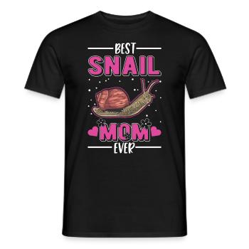 Best Snail Mom Ever Schnecken Mama - Männer T-Shirt - Schwarz - Vorne - AI Model Male 178 light (178cm)
