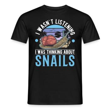 Snail Gift Vineyard Snail - Men's T-Shirt - black - Front - AI Model Male 178 light (178cm)