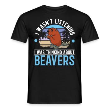 Cadeau Castor Beaver Dam Castor - T-shirt homme - noir - Devant - AI Model Male 178 light (178cm)