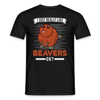 Cadeau Castor Beaver Dam Castor - T-shirt homme - noir - Devant - AI Model Male 178 light (178cm)