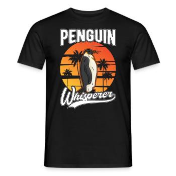 Pinguin Flüsterer Penguin - Männer T-Shirt - Schwarz - Vorne - AI Model Male 178 light (178cm)