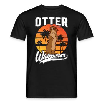 Otter Flüsterer Otter Whisperer Seeotter - Männer T-Shirt - Schwarz - Vorne - AI Model Male 178 light (178cm)