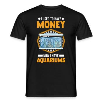 Aquarium Money Aquaristics Aquarist Aquarist - Men's T-Shirt - black - Front - AI Model Male 178 light (178cm)