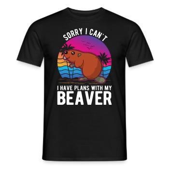 Cadeau Castor Beaver Dam Castor - T-shirt homme - noir - Devant - AI Model Male 178 light (178cm)