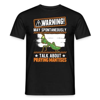 Gottesanbeterin Mantis Fangschrecke - Männer T-Shirt - Schwarz - Vorne - AI Model Male 178 light (178cm)