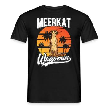 Erdmännchen Flüsterer Meerkat Whisperer - T-shirt homme - noir - Devant - AI Model Male 178 light (178cm)