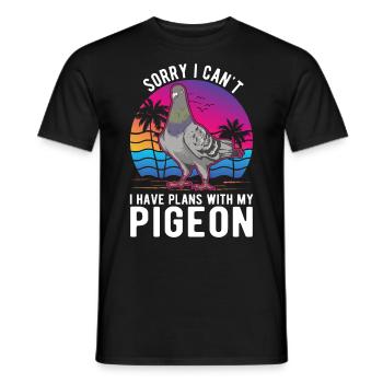 Pigeon Gift Pigeon Fancier Pigeon Breeding - Men's T-Shirt - black - Front - AI Model Male 178 light (178cm)