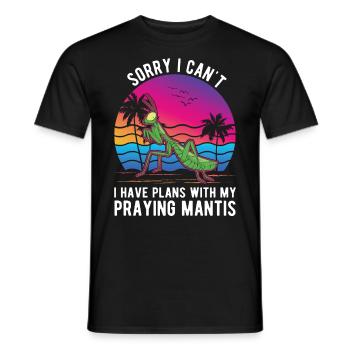Praying Mantis Gift Mantis Mantis Mantis Fangschrecke - Men's T-Shirt - black - Front - AI Model Male 178 light (178cm)