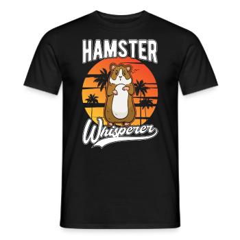 Hamster Flüsterer Goldhamster Hamster - Männer T-Shirt - Schwarz - Vorne - AI Model Male 178 light (178cm)