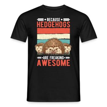 Parce que les hérissons sont effrayants Igel - T-shirt homme - noir - Devant - AI Model Male 178 light (178cm)