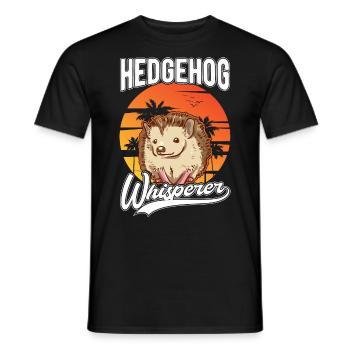 Hedgehog Whisper Hedgehog Whisperer - Men's T-Shirt - black - Front - AI Model Male 178 light (178cm)