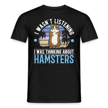 Hamster Geschenk Hamsterrad Goldhamster - Männer T-Shirt - Schwarz - Vorne - AI Model Male 178 light (178cm)