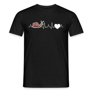 Schnecke Herzschlag - Männer T-Shirt - Schwarz - Vorne - AI Model Male 178 light (178cm)