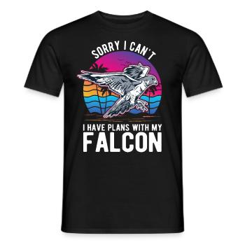 Falconer Cadeau Fauconnerner Fauconnernière - T-shirt homme - noir - Devant - AI Model Male 178 light (178cm)