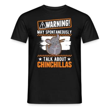 Avertissement Aux amateurs de chinchilla - T-shirt homme - noir - Devant - AI Model Male 178 light (178cm)